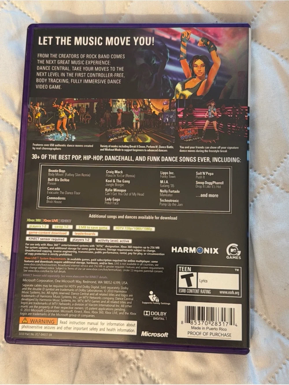 Microsoft Xbox 360 Bundle of 4 Kinect Games